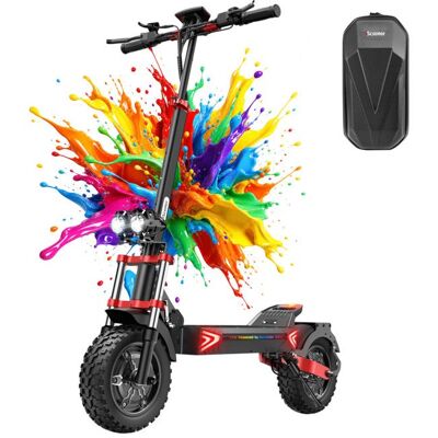 Trottinette électrique iScooter Pliable ix8 Avec Sac-12-48V20Ah-1200W * 2 70 km Autonomie-4 vitesses-60 km/h-Tout-terrain Noir - Publicité Trottinette électrique iScooter Pliable ix8 Avec Sac-12-48V20Ah-1200W * 2 70 km Autonomie-4 vitesses-60 km/h-Tout-terrain Noir - Publicité