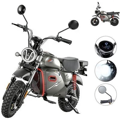 ISCOOTER Trottinette électrique avec siège Y18-15-Draisienne 2000W Batterie 48V 20Ah-4 vitesses-Autonomie 90KM-150 KG-Tout Terrain Gris - Publicité ISCOOTER Trottinette électrique avec siège Y18-15-Draisienne 2000W Batterie 48V 20Ah-4 vitesses-Autonomie 90KM-150 KG-Tout Terrain Gris - Publicité