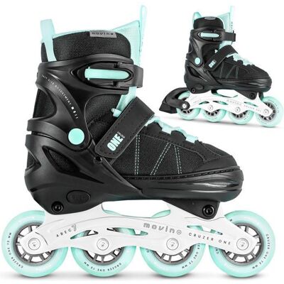 Rollers de fitness réglables pour enfants Movino Cruzer One L-M (38-41) Noir - Publicité Rollers de fitness réglables pour enfants Movino Cruzer One L-M (38-41) Noir - Publicité