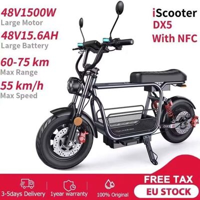 Trottinette Electrique Pliable-Scooter DX5-Moteur 1500W-15.6Ah-55KM/H 15 Pouces-Autonomie 60kmAvec alarme antivol,NFCAPP150KG Noir - Publicité Trottinette Electrique Pliable-Scooter DX5-Moteur 1500W-15.6Ah-55KM/H 15 Pouces-Autonomie 60kmAvec alarme antivol,NFCAPP150KG Noir - Publicité