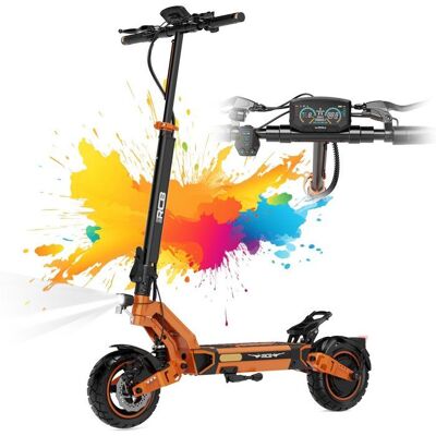 Trottinette Électrique Adulte RCB D7 – 80-90 km Autonomie – Batterie 48V 208Ah – APP & NFC – Haute Performance Orange - Publicité Trottinette Électrique Adulte RCB D7 – 80-90 km Autonomie – Batterie 48V 208Ah – APP & NFC – Haute Performance Orange - Publicité