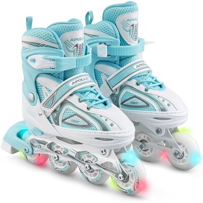 Patins en ligne Apollo Super Blades X Pro Roues LED illuminées blanc/menthe Blanc - Publicité Patins en ligne Apollo Super Blades X Pro Roues LED illuminées blanc/menthe Blanc - Publicité