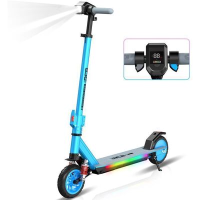 RCB R12 MAX Trottinette Électrique Bleu – 220W – 3 Vitesses – 7” – LED colorés – Écran numérique – 15KM – Meilleur cadeau Bleu - Publicité RCB R12 MAX Trottinette Électrique Bleu – 220W – 3 Vitesses – 7” – LED colorés – Écran numérique – 15KM – Meilleur cadeau Bleu - Publicité