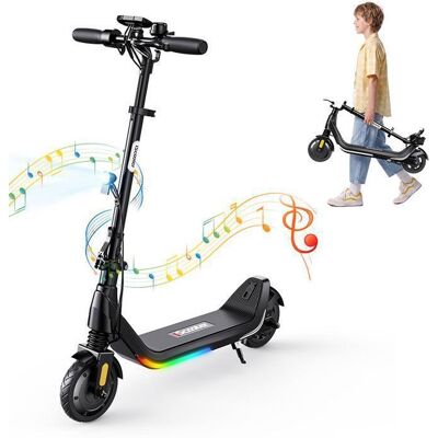 ISCOOTER iK5LR Trottinette Electrique Pliable Enfant 8-14 Ans-Autonomie 19km-25km/h-Contrôle Parental APP-Bluetooth Musique-Lumières RGB-Noir Noir - Publicité ISCOOTER iK5LR Trottinette Electrique Pliable Enfant 8-14 Ans-Autonomie 19km-25km/h-Contrôle Parental APP-Bluetooth Musique-Lumières RGB-Noir Noir - Publicité