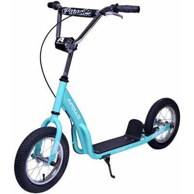 Trottinette Apollo Retro Scooter Paradise – Turquoise – pneus gonflables 125 design vintage pour enfants Bleu - Publicité Trottinette Apollo Retro Scooter Paradise – Turquoise – pneus gonflables 125 design vintage pour enfants Bleu - Publicité