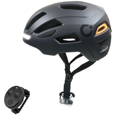 Cecotec Casque Urbain pour Vélo et Trottinette Ajustable BrainGuard Flash. Clignotants et Lumière Arrière Bluetooth Gris - Publicité Cecotec Casque Urbain pour Vélo et Trottinette Ajustable BrainGuard Flash. Clignotants et Lumière Arrière Bluetooth Gris - Publicité