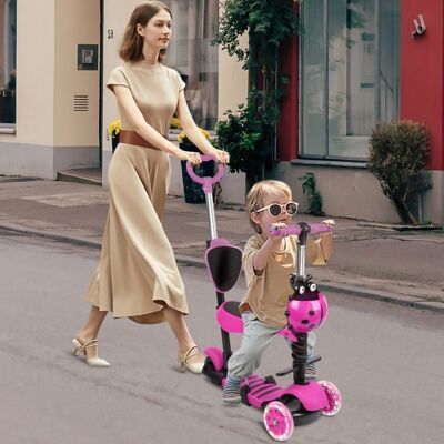 JEOBEST Trottinette Enfant Trottinette 3 Roues Patinette Enfant Pliable avec Hauteur Ajustable pour Fille/Garçon de 2 à 8 Ans Rose - Publicité JEOBEST Trottinette Enfant Trottinette 3 Roues Patinette Enfant Pliable avec Hauteur Ajustable pour Fille/Garçon de 2 à 8 Ans Rose - Publicité
