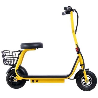 OEM Scooter Électrique Senior avec Siège Pliable Scooter de Mobilité 250W 36V 20 km d’Autonomie 18 km/h Roues Pleines 8 Panier Jaune - Publicité OEM Scooter Électrique Senior avec Siège Pliable Scooter de Mobilité 250W 36V 20 km d’Autonomie 18 km/h Roues Pleines 8 Panier Jaune - Publicité