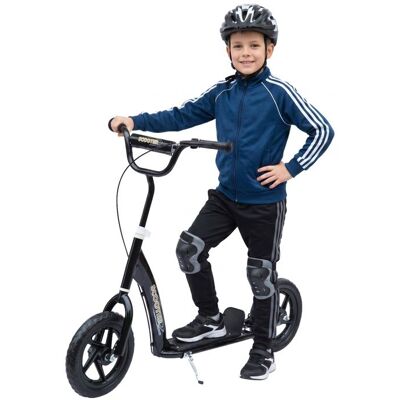 HOMCOM - Trottinette - Acier - 120x52x88cm - Noir Noir - Publicité HOMCOM - Trottinette - Acier - 120x52x88cm - Noir Noir - Publicité