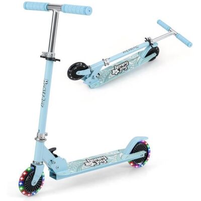 Trottinette Enfant Pliable 2 Roues Clignotantes COSTWAY Hauteur Réglable Poignée TPR Alliage dAluminium 3-8 Ans 50kg Bleu Clair Bleu - Publicité Trottinette Enfant Pliable 2 Roues Clignotantes COSTWAY Hauteur Réglable Poignée TPR Alliage dAluminium 3-8 Ans 50kg Bleu Clair Bleu - Publicité