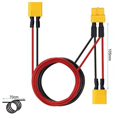 Generic Câble Trottinette Électrique de connexion parallèle XT60 à XT60 - Ref CMM932 - Publicité Generic Câble Trottinette Électrique de connexion parallèle XT60 à XT60 - Ref CMM932 - Publicité