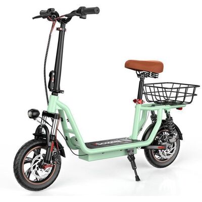 OEM Trottinette Électrique i12 adulte 120kg avec siège - 12 pouces Autonomie 35km 36V7.5Ah Double amortisseurs avantVert Vert - Publicité OEM Trottinette Électrique i12 adulte 120kg avec siège - 12 pouces Autonomie 35km 36V7.5Ah Double amortisseurs avantVert Vert - Publicité