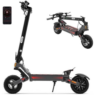 ISCOOTER Trottinette électrique Pliable IF1-10-4 vitesses-1200 W-45KM/H-48 V10Ah-150 kg-Autonomie de 50 km-Bluetooth-Tout-terrain Noir - Publicité ISCOOTER Trottinette électrique Pliable IF1-10-4 vitesses-1200 W-45KM/H-48 V10Ah-150 kg-Autonomie de 50 km-Bluetooth-Tout-terrain Noir - Publicité