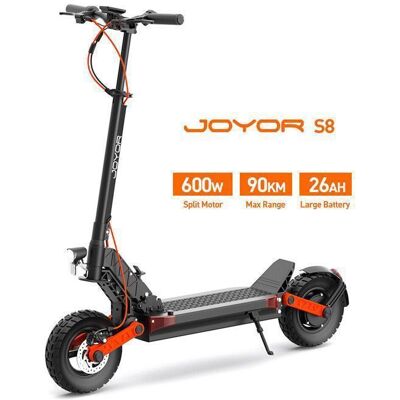 Trottinette électrique JOYOR S8 longue autonomie : 90 km dautonomie légère et pliable pneus tout-terrain Noir - Publicité Trottinette électrique JOYOR S8 longue autonomie : 90 km dautonomie légère et pliable pneus tout-terrain Noir - Publicité