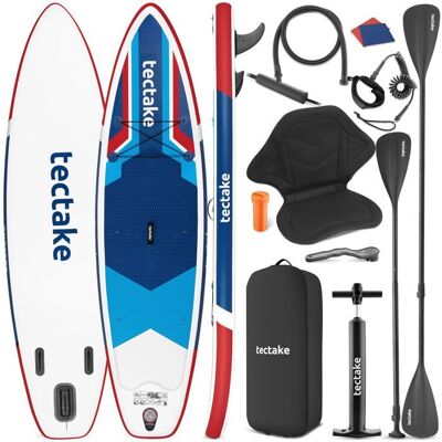 Planche de stand up paddle - TECTAKE - SUP gonflable 2 EN 1 jusquà 200kg - Rouge/Bleu Rouge - Publicité Planche de stand up paddle - TECTAKE - SUP gonflable 2 EN 1 jusquà 200kg - Rouge/Bleu Rouge - Publicité