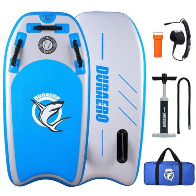 DURAERO Bodyboard Gonflable 105 x 53 x 10 cm Planche de Surf pour Enfants et Adultes Boogie Board Bleu - Publicité DURAERO Bodyboard Gonflable 105 x 53 x 10 cm Planche de Surf pour Enfants et Adultes Boogie Board Bleu - Publicité