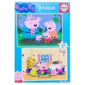 Puzzle - EDUCA - Peppa Pig - 2 x 48 pièces Rose - Publicité Puzzle - EDUCA - Peppa Pig - 2 x 48 pièces Rose - Publicité