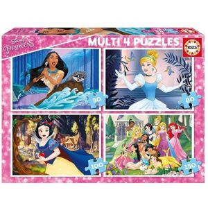 EDUCA 4 Puzzles Disney - Les Princesses : Blanche Neige Cendrillon Et Pocahontas 50 - 80 - 100 - 150 Pieces - Publicité EDUCA 4 Puzzles Disney - Les Princesses : Blanche Neige Cendrillon Et Pocahontas 50 - 80 - 100 - 150 Pieces - Publicité