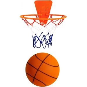 Silent Basketball Bal Silencieux Ballon en Mousse Haute densité Non revêtue léger et très élastique avec Panier adapté Orange - Publicité Silent Basketball Bal Silencieux Ballon en Mousse Haute densité Non revêtue léger et très élastique avec Panier adapté Orange - Publicité