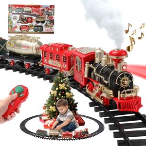 PIMPIMSKY Train Jouet pour Enfants Train Électrique de Noël avec Fumée Lumières Sons Train à Vapeur avec 4 Wagons et Rails Cadeaux de Noël - Publicité PIMPIMSKY Train Jouet pour Enfants Train Électrique de Noël avec Fumée Lumières Sons Train à Vapeur avec 4 Wagons et Rails Cadeaux de Noël - Publicité