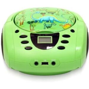 Lecteur - Radio CD - USB WeKids: FM Lecteur CD/CD-R/CD-RW/MP3 RMS2*2W entrée Aux et Micro modèle Dinosaure Vert - Publicité Lecteur - Radio CD - USB WeKids: FM Lecteur CD/CD-R/CD-RW/MP3 RMS2*2W entrée Aux et Micro modèle Dinosaure Vert - Publicité