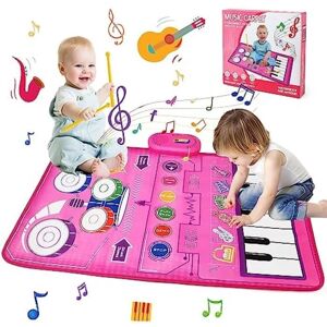 Tapis Musical - Piano & Drum Mat - Jouets pour bébé 1 an - 2 en 1 Jouets Musicaux Blanc - Publicité Tapis Musical - Piano & Drum Mat - Jouets pour bébé 1 an - 2 en 1 Jouets Musicaux Blanc - Publicité