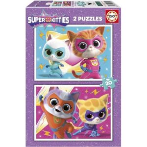 Puzzle - EDUCA - SuperKitties - 2 x 20 pièces - Multicolore - Pour enfants - À partir de 3 ans - Publicité Puzzle - EDUCA - SuperKitties - 2 x 20 pièces - Multicolore - Pour enfants - À partir de 3 ans - Publicité