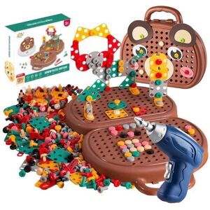 Jouet de puzzle en mosaïque - PIMPIMSKY - Boîte à outils Magic Montessori - 203 pièces - Pour enfants 3-12 ans Marron - Publicité Jouet de puzzle en mosaïque - PIMPIMSKY - Boîte à outils Magic Montessori - 203 pièces - Pour enfants 3-12 ans Marron - Publicité