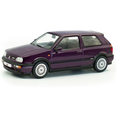 Voiture miniature de collection - SOLIDO - Volkswagen Golf III VR6 3 Doors 1994 - Échelle 1/43 - Monté métal - Violet Violet - Publicité Voiture miniature de collection - SOLIDO - Volkswagen Golf III VR6 3 Doors 1994 - Échelle 1/43 - Monté métal - Violet Violet - Publicité