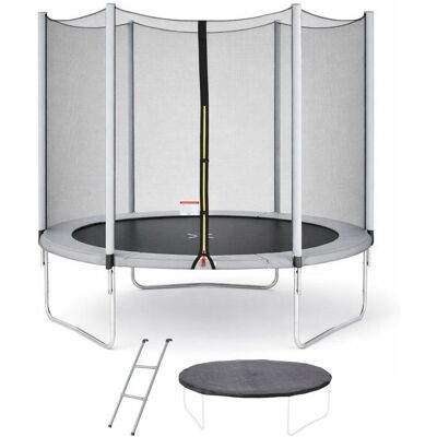 Trampoline Ø 300 cm Gris Maxi Eco - KANGUI - Filet Echelle Couverture de Protection Gris - Publicité Trampoline Ø 300 cm Gris Maxi Eco - KANGUI - Filet Echelle Couverture de Protection Gris - Publicité