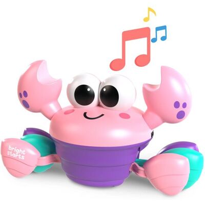 BRIGHT STARTS Crabe qui marche Jouet bébé 6M+ jouet musical jouet de motricité globale et fine capteurs à obstacle rose Rose - Publicité BRIGHT STARTS Crabe qui marche Jouet bébé 6M+ jouet musical jouet de motricité globale et fine capteurs à obstacle rose Rose - Publicité