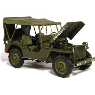 WELLY JEEP Willys D-Day avec Capote Fermé US Army 1/18 Métal Vert - Publicité WELLY JEEP Willys D-Day avec Capote Fermé US Army 1/18 Métal Vert - Publicité
