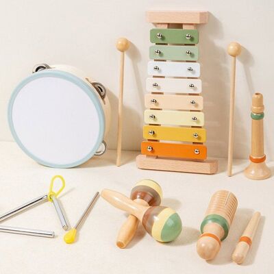 YULINLAND Instrument de Musique pour Enfant Jouet en Bois Éveil Musicaux Montessori Prise sûre Sons clairs Cadeau pour Enfant 1-9 Ans - Publicité YULINLAND Instrument de Musique pour Enfant Jouet en Bois Éveil Musicaux Montessori Prise sûre Sons clairs Cadeau pour Enfant 1-9 Ans - Publicité