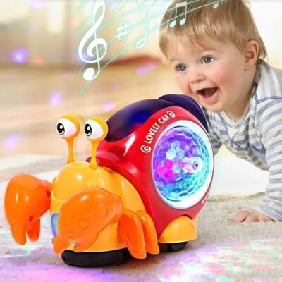 YIBUJIAZU Bébé tout-petit crabe électrique mignon animal électronique véhicule voiture jouet ramper jouer de la musique lumière éblou A189 - Publicité YIBUJIAZU Bébé tout-petit crabe électrique mignon animal électronique véhicule voiture jouet ramper jouer de la musique lumière éblou A189 - Publicité