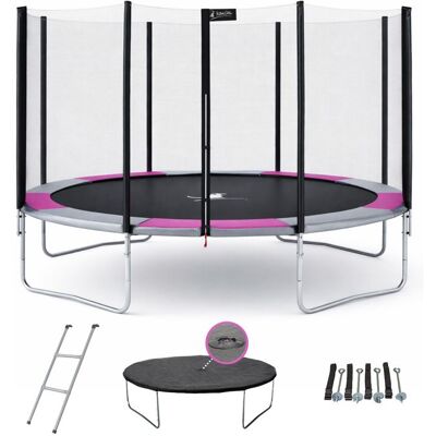 Kangui RALLI 360 - Trampoline rond de jardin, filet de sécurité, échelle, bâche, kit d'ancrage - Publicité Kangui RALLI 360 - Trampoline rond de jardin, filet de sécurité, échelle, bâche, kit d'ancrage - Publicité