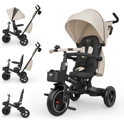 Tricycle - KINDERKRAFT - SPINSTEP 2 PLUS - 6-en-1 - Siège 360° CLICK & TWIST - Capote UPF50+ AIR FLOW Beige - Publicité Tricycle - KINDERKRAFT - SPINSTEP 2 PLUS - 6-en-1 - Siège 360° CLICK & TWIST - Capote UPF50+ AIR FLOW Beige - Publicité