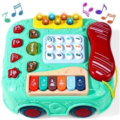 Jouet musical - Non spécifié - Téléphone interactif - Éducatif - 5 en 1 - 12 mois et plus Blanc - Publicité Jouet musical - Non spécifié - Téléphone interactif - Éducatif - 5 en 1 - 12 mois et plus Blanc - Publicité