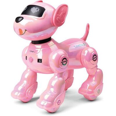 VATOS Chien Robot RC Rose - Jouet Télécommandé Rechargeable 17 Fonctions Programmable Danse Musique Cadeau Enfant 3-12 Ans Rose - Publicité VATOS Chien Robot RC Rose - Jouet Télécommandé Rechargeable 17 Fonctions Programmable Danse Musique Cadeau Enfant 3-12 Ans Rose - Publicité