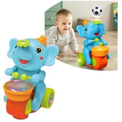 Jouet pour Bébé 1 an - Musical Walking Elephant Drummer Toy - Bleu - Intérieur Bleu - Publicité Jouet pour Bébé 1 an - Musical Walking Elephant Drummer Toy - Bleu - Intérieur Bleu - Publicité