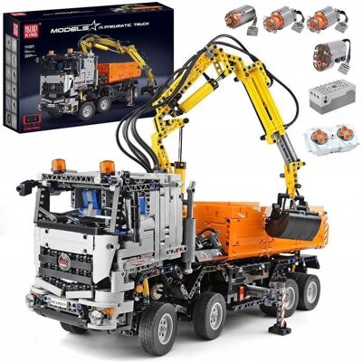 MOULD KING 19007 techniques jouets pour voitures Le modèle de camion Arocs pneumatique APP&RC motorisé Briques Jaune - Publicité MOULD KING 19007 techniques jouets pour voitures Le modèle de camion Arocs pneumatique APP&RC motorisé Briques Jaune - Publicité