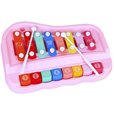 OROTECH Piano xylophone 2 en 1 pour tout-petits 8 jouets multicolores de cause à effet piano jouet pour bébés (rose) Rose - Publicité OROTECH Piano xylophone 2 en 1 pour tout-petits 8 jouets multicolores de cause à effet piano jouet pour bébés (rose) Rose - Publicité