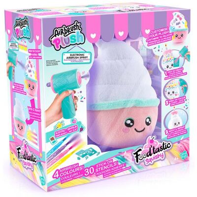 Canal Toys - Airbrush Plush – Peluche Squishy Food’tastic à décorer avec feutres parfumés et pochoirs - AIR 072 - Publicité Canal Toys - Airbrush Plush – Peluche Squishy Food’tastic à décorer avec feutres parfumés et pochoirs - AIR 072 - Publicité