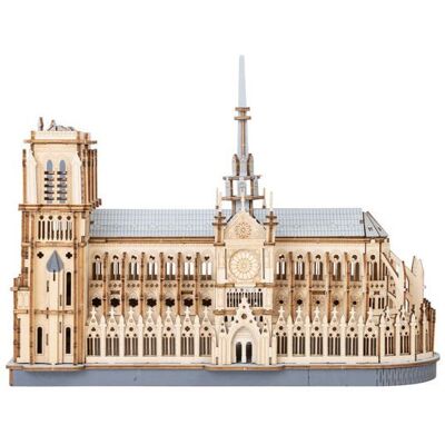 Puzzle 3D en bois à construire - ROBOTIME Cathédrale de Paris cadeaux pour adultes et adolescents - Publicité Puzzle 3D en bois à construire - ROBOTIME Cathédrale de Paris cadeaux pour adultes et adolescents - Publicité