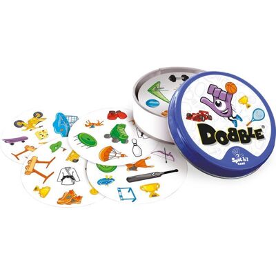 Asmodee ZYGOMATIC Jeu Dobble Sports - Jeu dobservation et réflexes - En famille - entre amis - Dès 6 ans - 2 à 8 joueurs - boîte métal - Publicité Asmodee ZYGOMATIC Jeu Dobble Sports - Jeu dobservation et réflexes - En famille - entre amis - Dès 6 ans - 2 à 8 joueurs - boîte métal - Publicité
