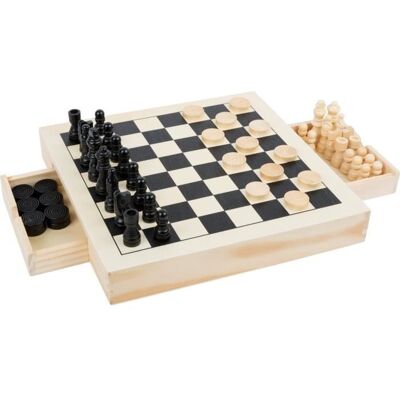 Jeu de société - SMALL FOOT - Kit de jeux Echecs dames & jeu du moulin - Enfant - Mixte - Bois Beige - Publicité Jeu de société - SMALL FOOT - Kit de jeux Echecs dames & jeu du moulin - Enfant - Mixte - Bois Beige - Publicité