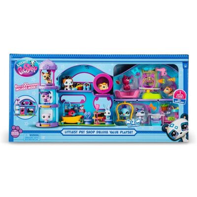 Coffret de jeu avec 4 Pet Shop inclus et + 20 accessoires - BANDAI - Littlest Pet Shop - La grande maison des Pet Shop deluxe - Publicité Coffret de jeu avec 4 Pet Shop inclus et + 20 accessoires - BANDAI - Littlest Pet Shop - La grande maison des Pet Shop deluxe - Publicité