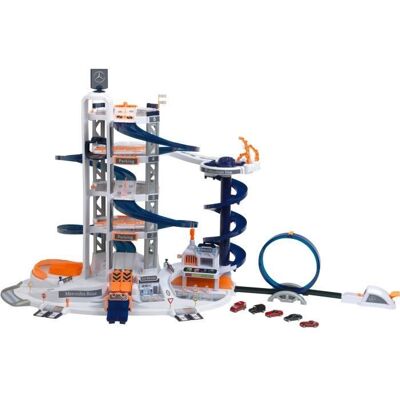 Garage Mercedes-Benz Mega Universe - KLEIN - 3809 - Fonctions électroniques catapulte avec looping tunnel etc. - Dès 3 ans Blanc - Publicité Garage Mercedes-Benz Mega Universe - KLEIN - 3809 - Fonctions électroniques catapulte avec looping tunnel etc. - Dès 3 ans Blanc - Publicité