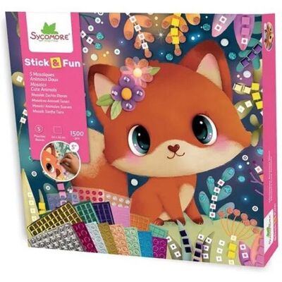 Activité mosaïques - SYCOMORE - Stickn Fun Les Animaux Doux - 5 tableaux - Mosaïques autocollantes Rose - Publicité Activité mosaïques - SYCOMORE - Stickn Fun Les Animaux Doux - 5 tableaux - Mosaïques autocollantes Rose - Publicité