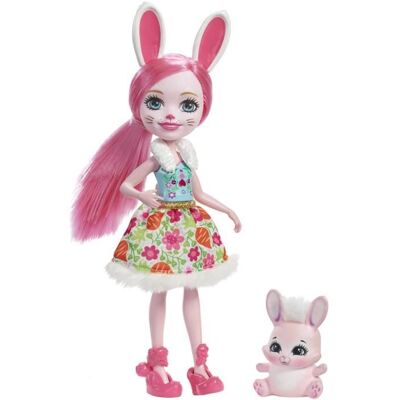 Poupées - Enchantimals - Assortiment Poupées - 15 cm - Avec animal assorti - Couleurs vives Rose - Publicité Poupées - Enchantimals - Assortiment Poupées - 15 cm - Avec animal assorti - Couleurs vives Rose - Publicité