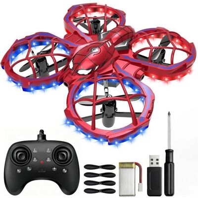 OEM Mini Drone Enfants Jouet Avion Télécommandé Enfants avec lumières LED Jeux Exterieur Cadeau 6 7 8 9 10 11 12ans Garçons Filles Rouge - Publicité OEM Mini Drone Enfants Jouet Avion Télécommandé Enfants avec lumières LED Jeux Exterieur Cadeau 6 7 8 9 10 11 12ans Garçons Filles Rouge - Publicité